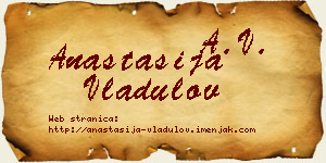 Anastasija Vladulov vizit kartica